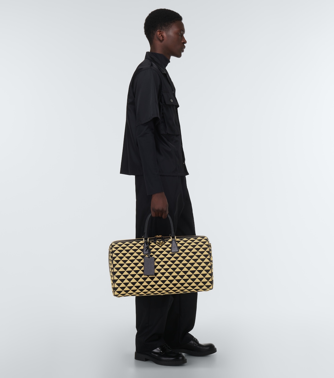 Symbole Large jacquard travel bag | Prada