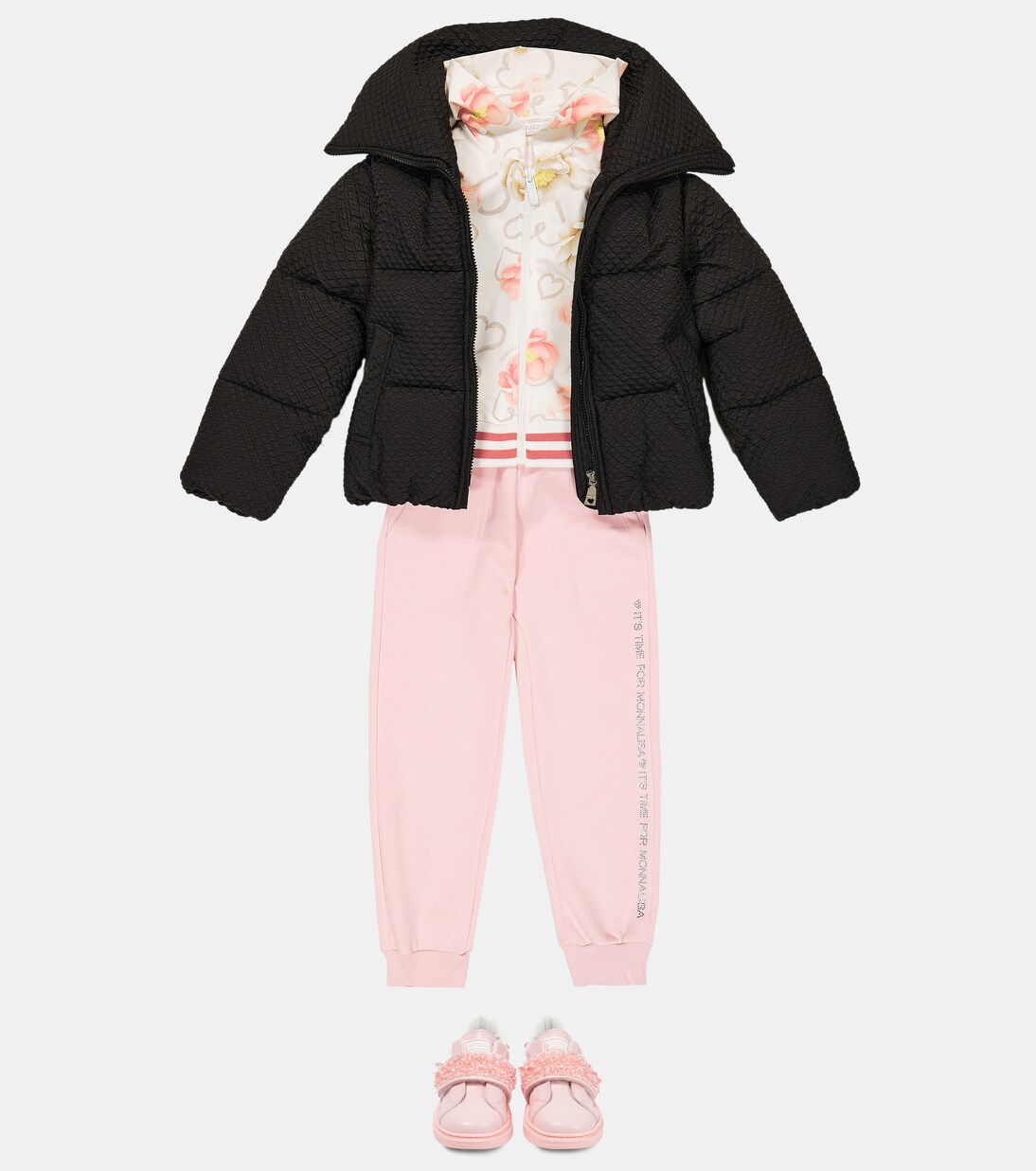 Sweat-shirt à capuche imprimé en coton | Monnalisa