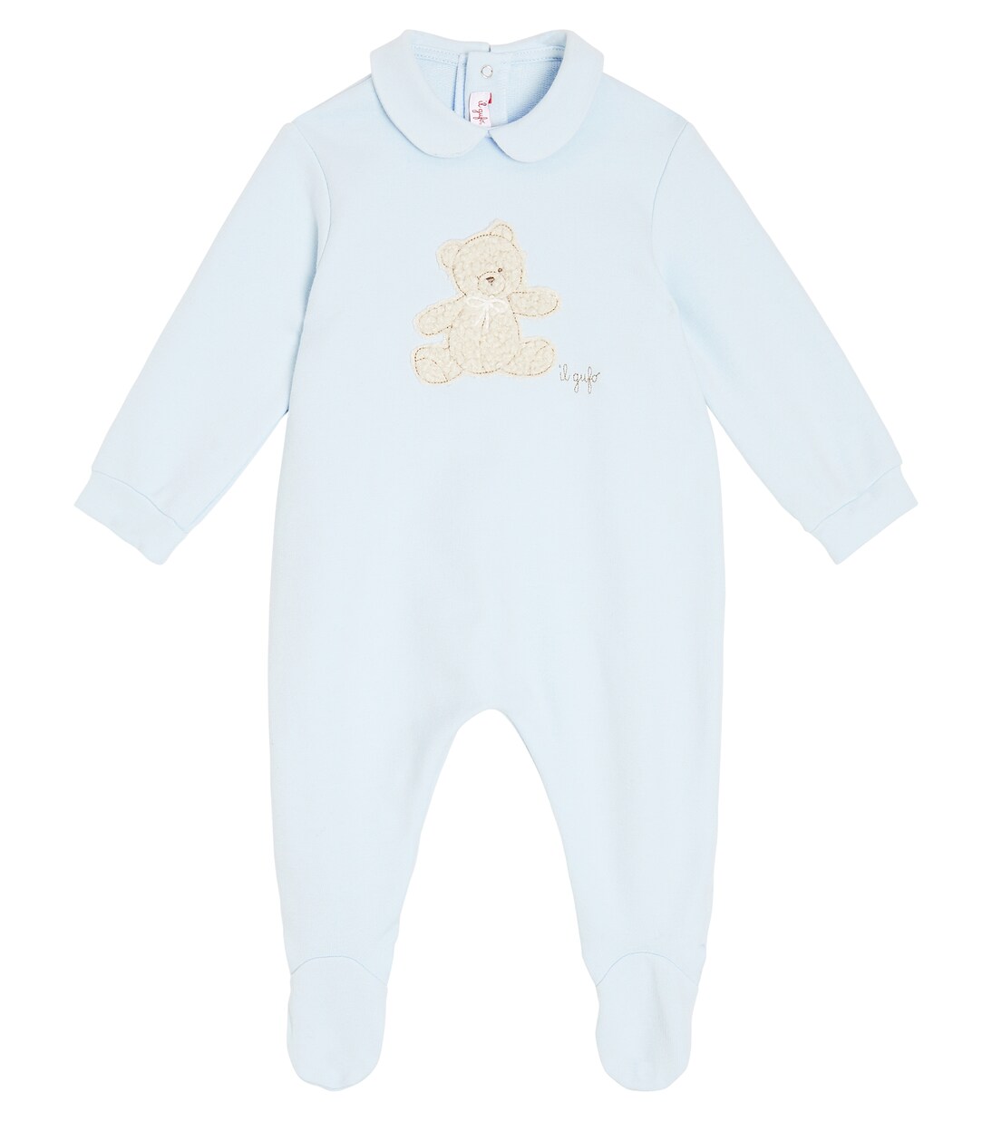 Baby patch-appliqué cotton onesie | Il Gufo