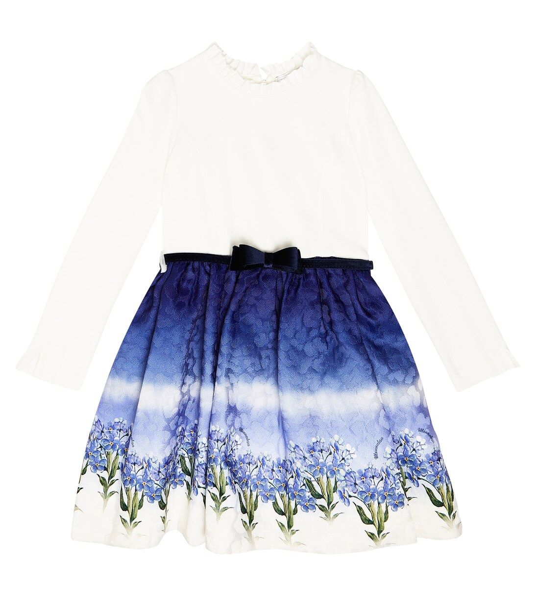 Floral matelassé dress | Monnalisa