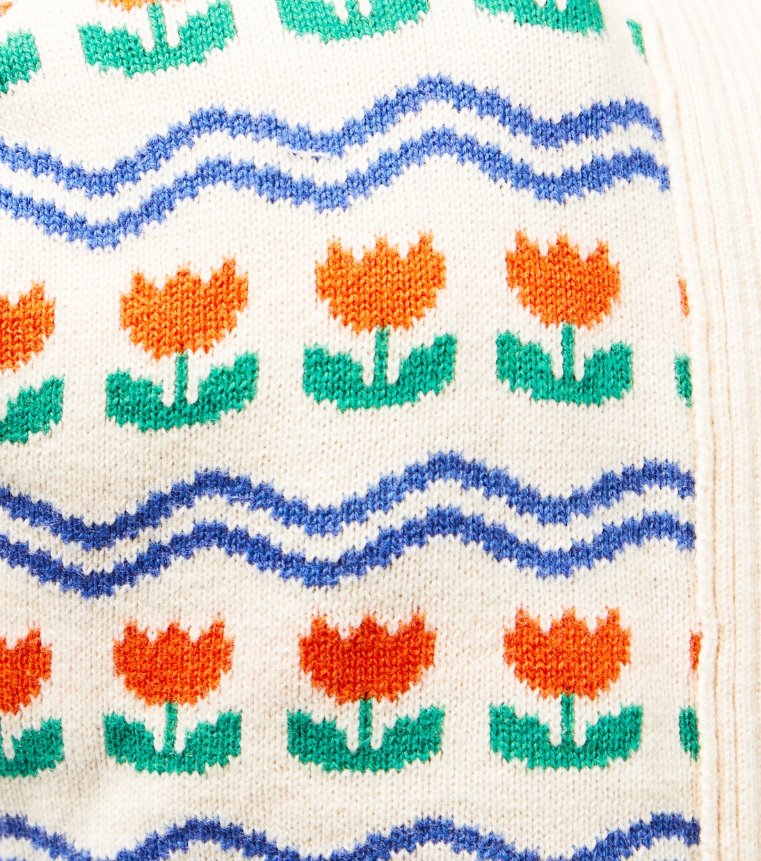 Flowers cotton and wool bonnet | Tinycottons