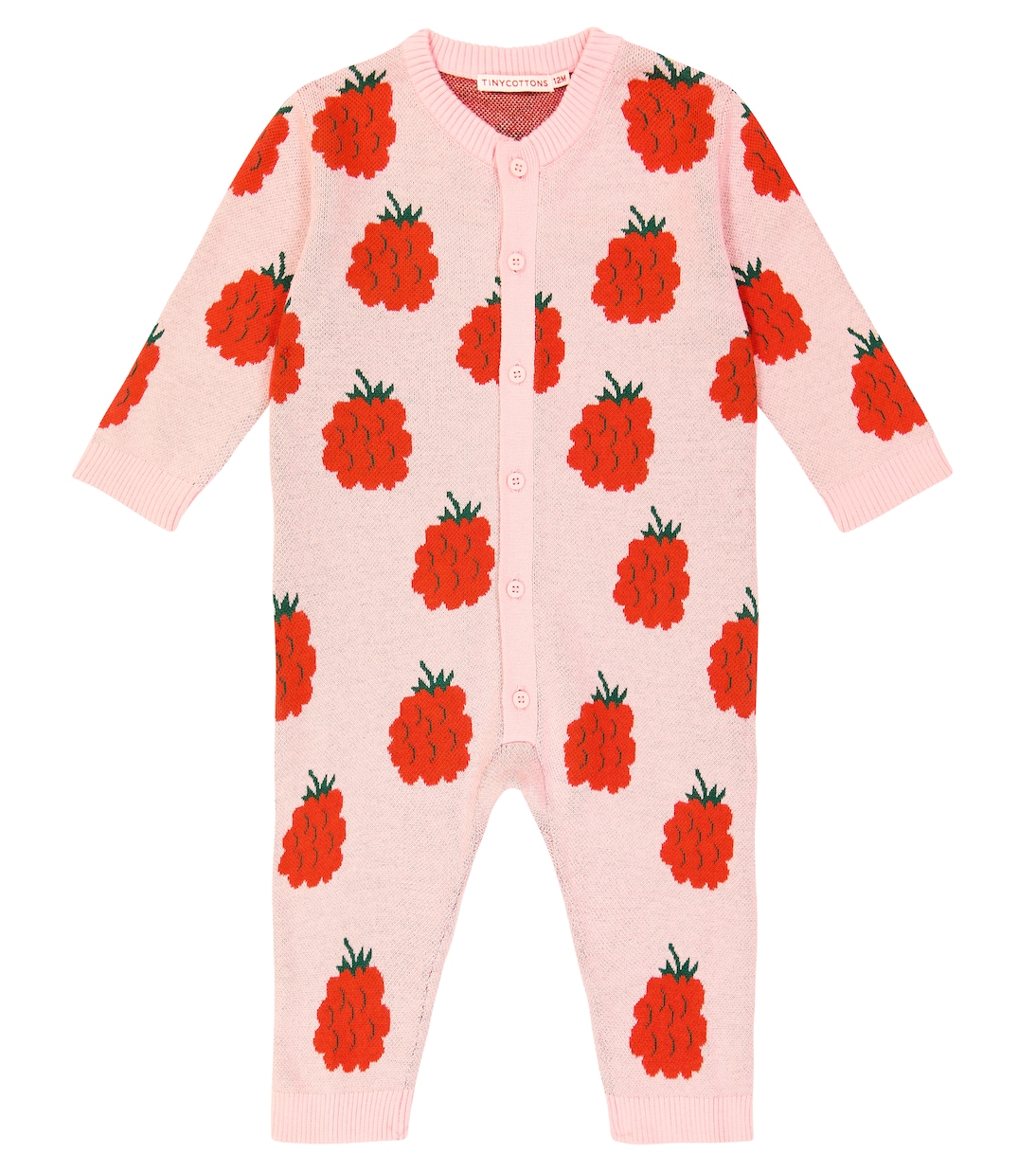 Baby Raspberries cotton and wool playsuit | Tinycottons