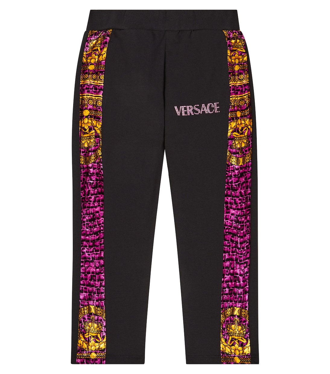Baroccodile cotton-blend jersey sweatpants | Versace Kids