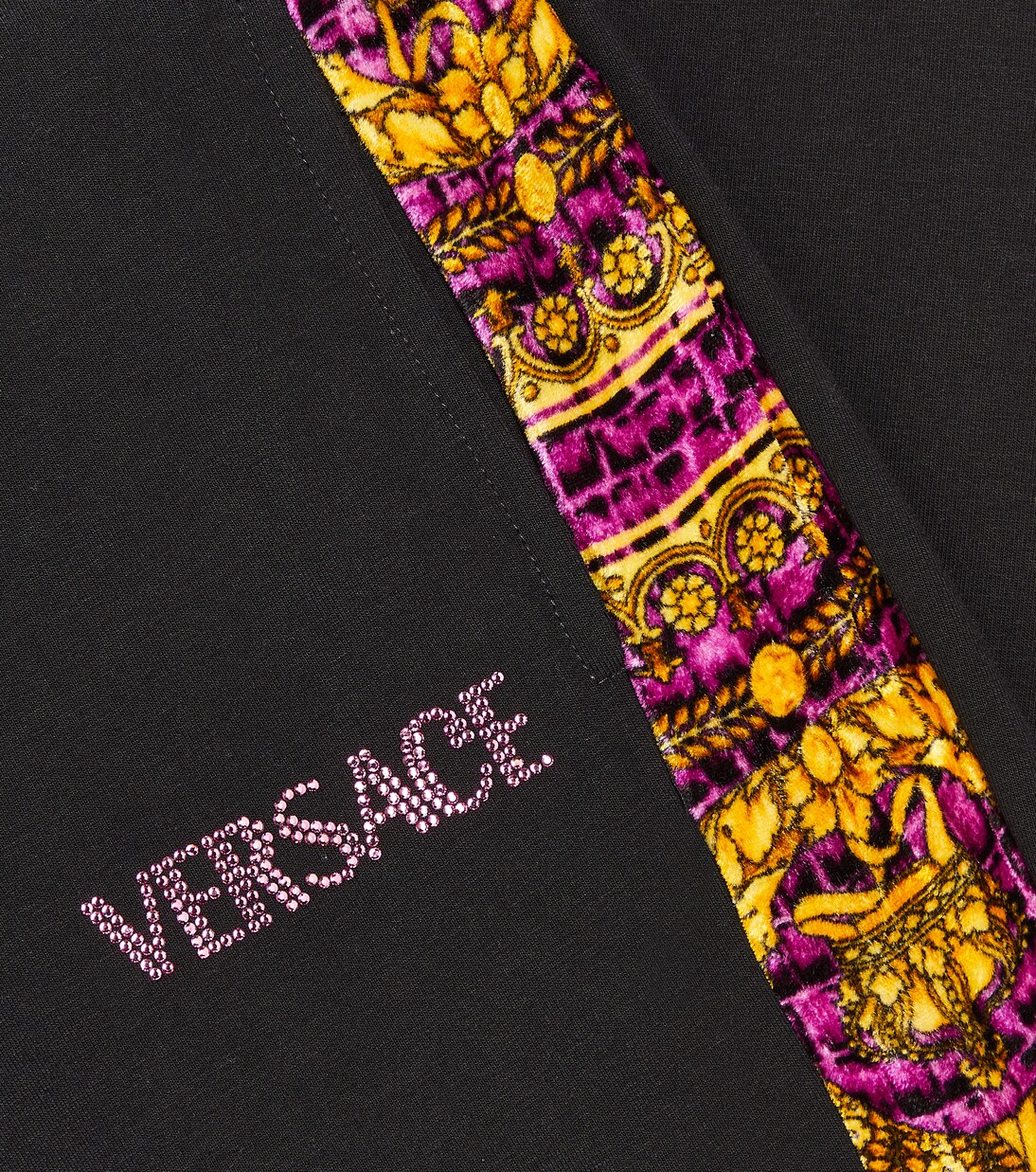 Baroccodile cotton-blend jersey sweatpants | Versace Kids