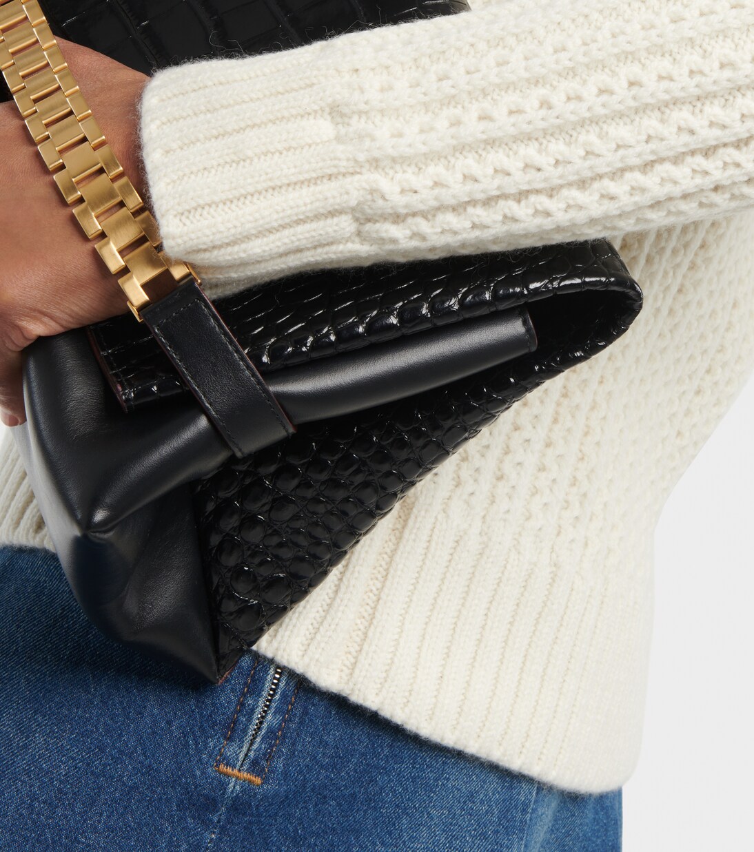 Pull en laine à double col | Victoria Beckham