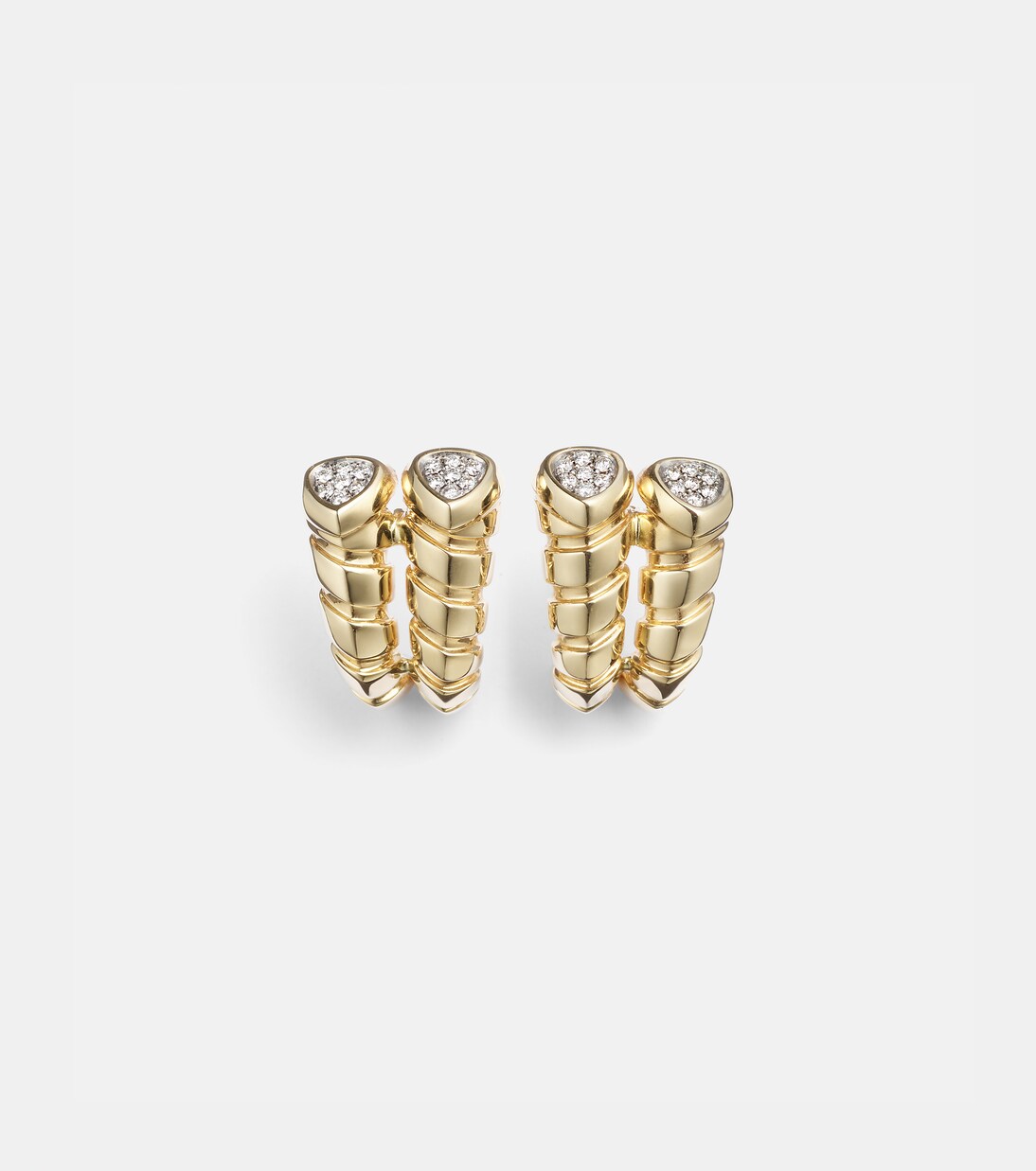 Trisolina 18kt gold earrings with diamonds | Marina B