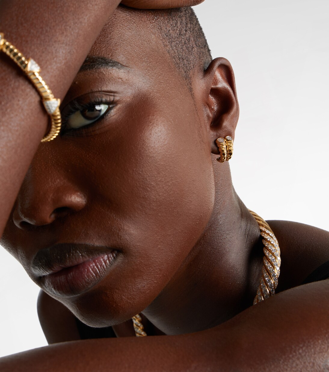 Trisolina 18kt gold earrings with diamonds | Marina B