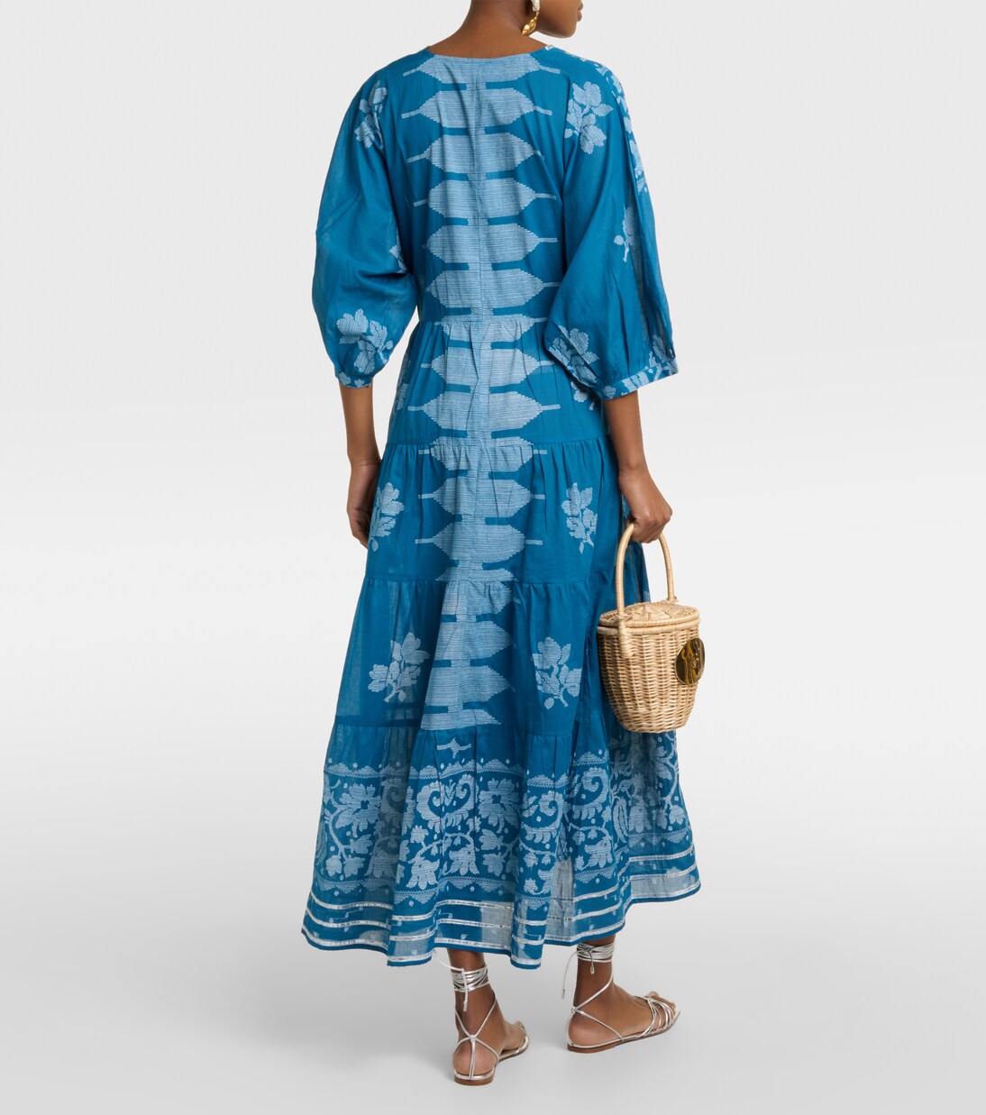 Bedrucktes Maxikleid Dhaka aus Baumwolle | Juliet Dunn