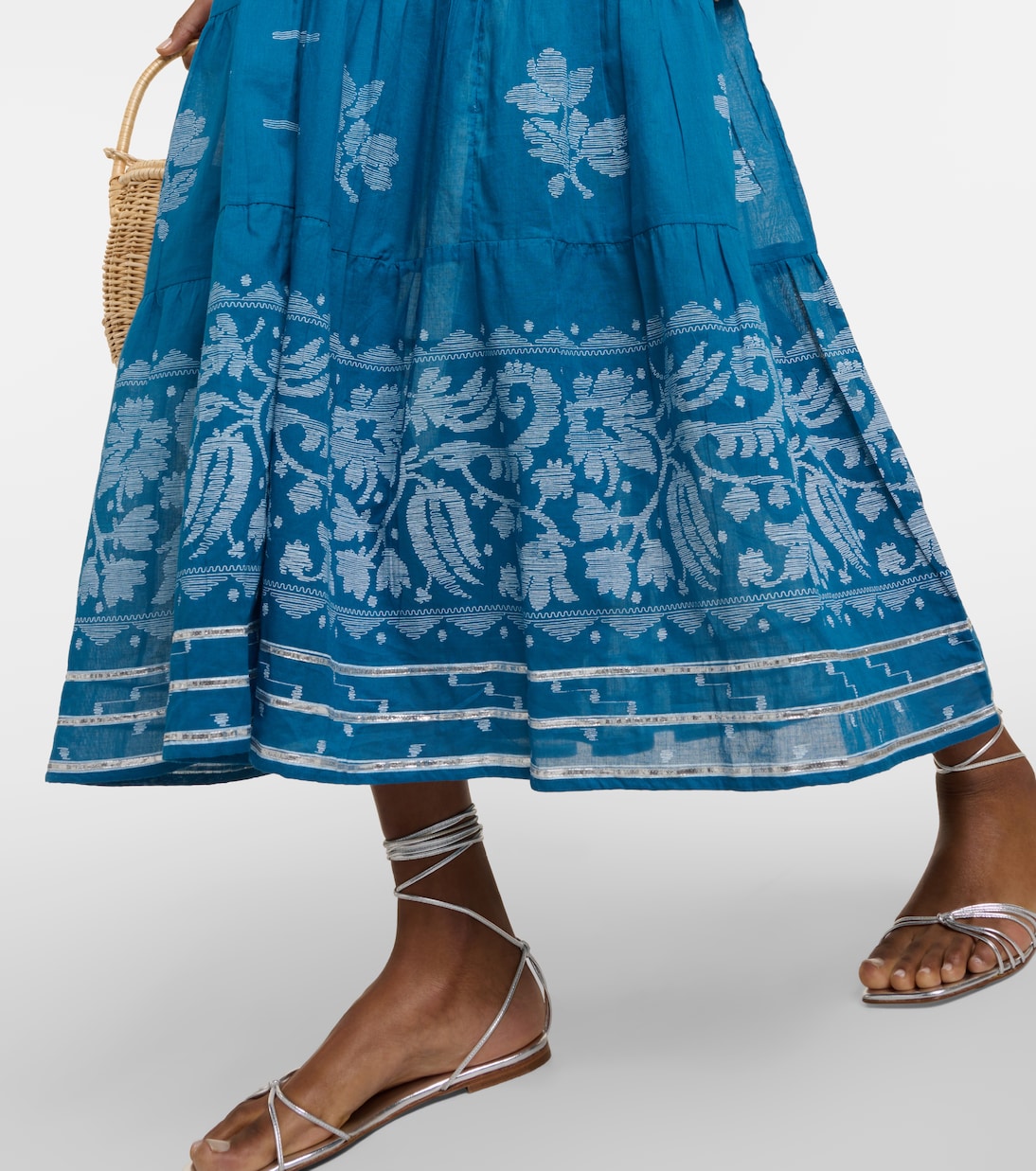 Bedrucktes Maxikleid Dhaka aus Baumwolle | Juliet Dunn