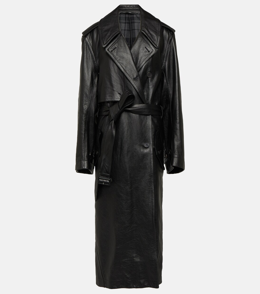 Cocoon leather trench coat | Balenciaga