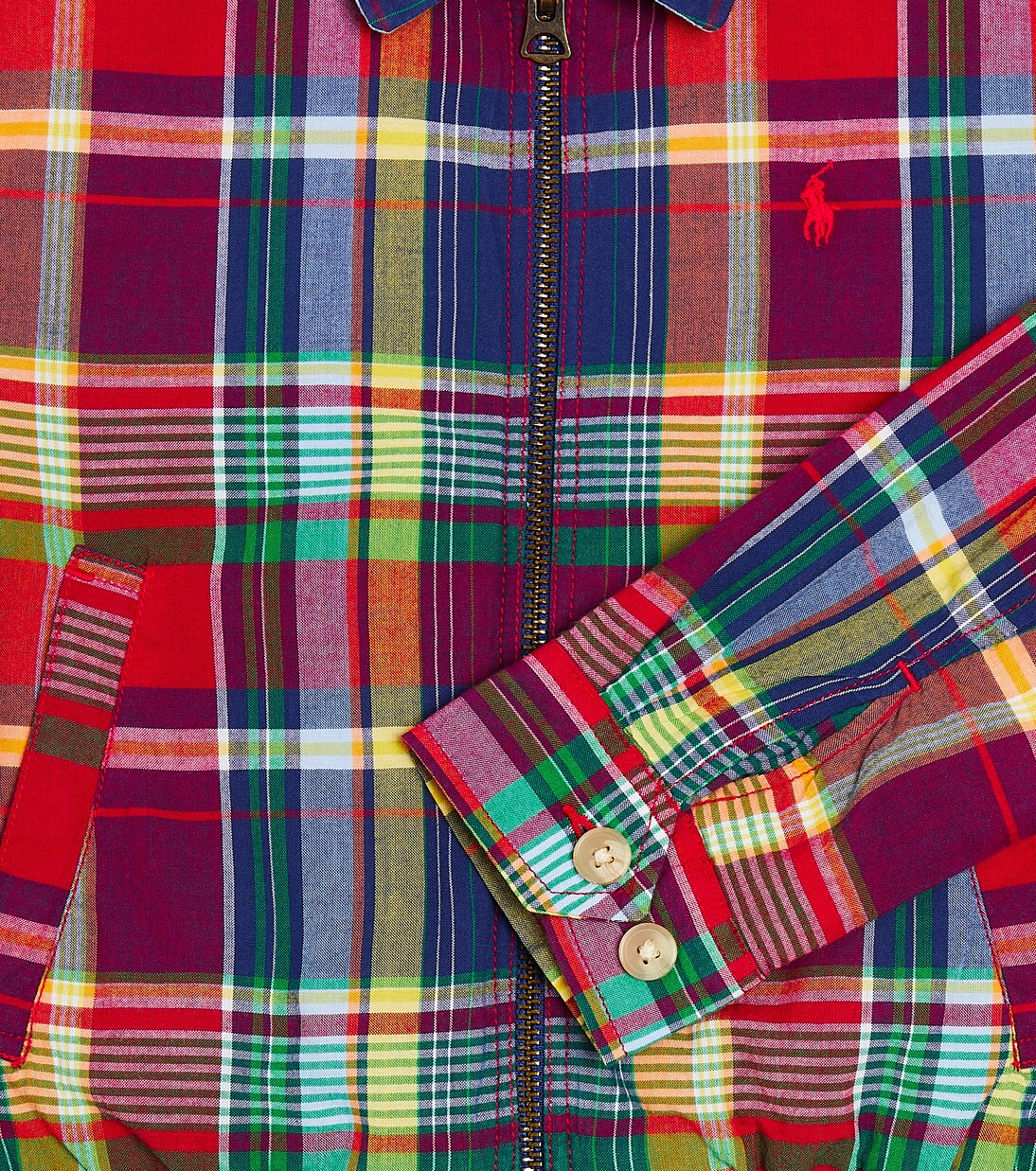 Plaid cotton jacket | Polo Ralph Lauren Kids