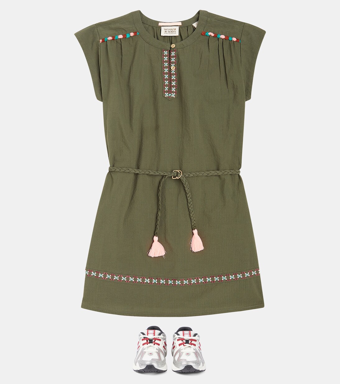 Neon Pop embroidered cotton dress | Scotch & Soda Kids