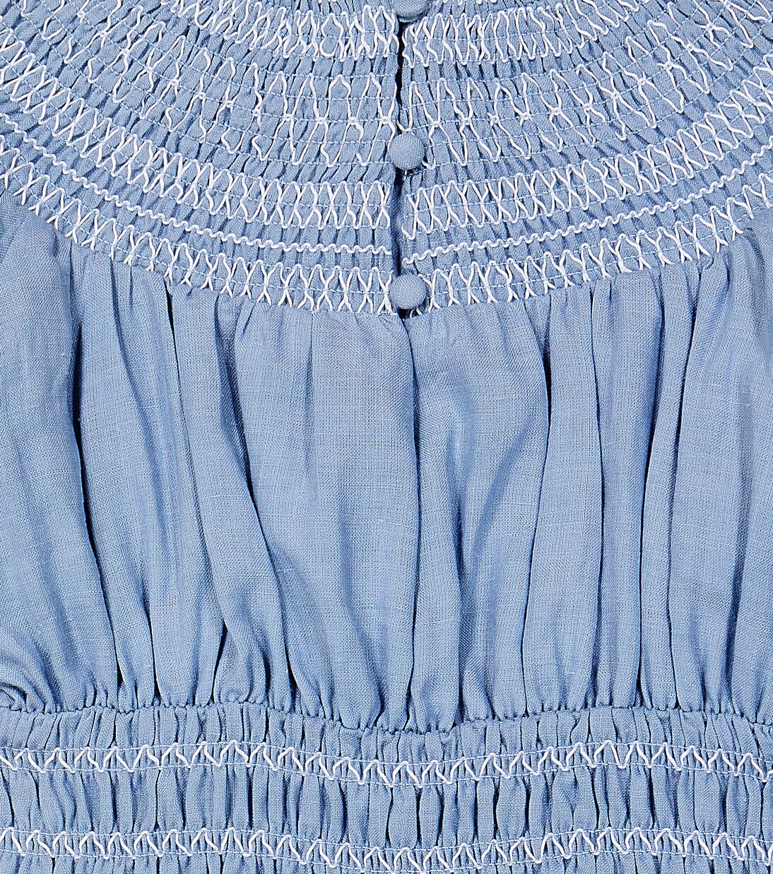 Evelina embroidered ramie dress | C'era Una Volta