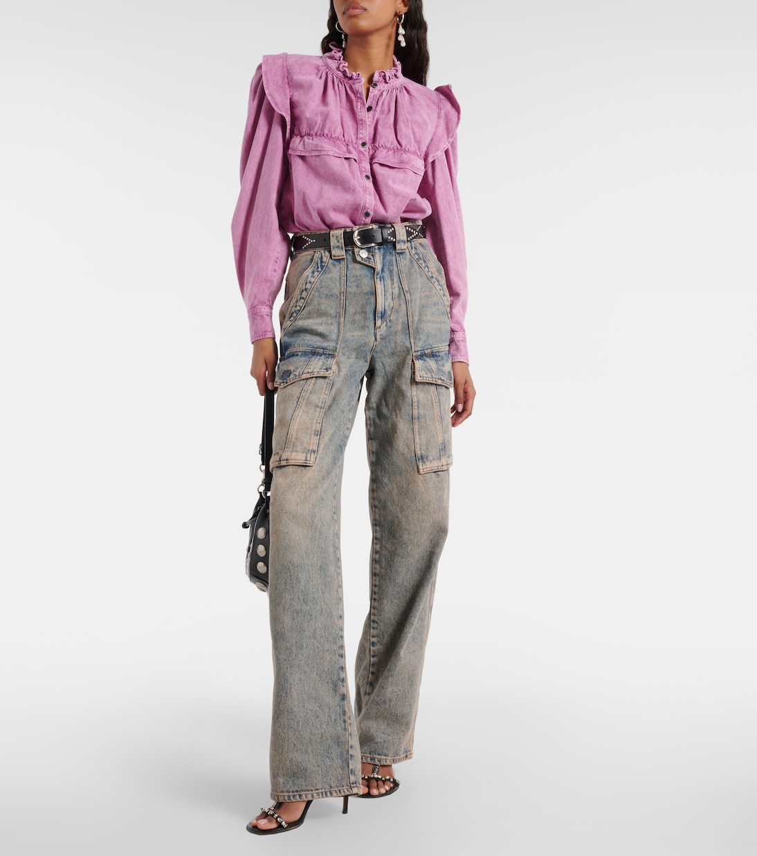 High-Rise Cargo-Jeans Heilani | Marant Etoile