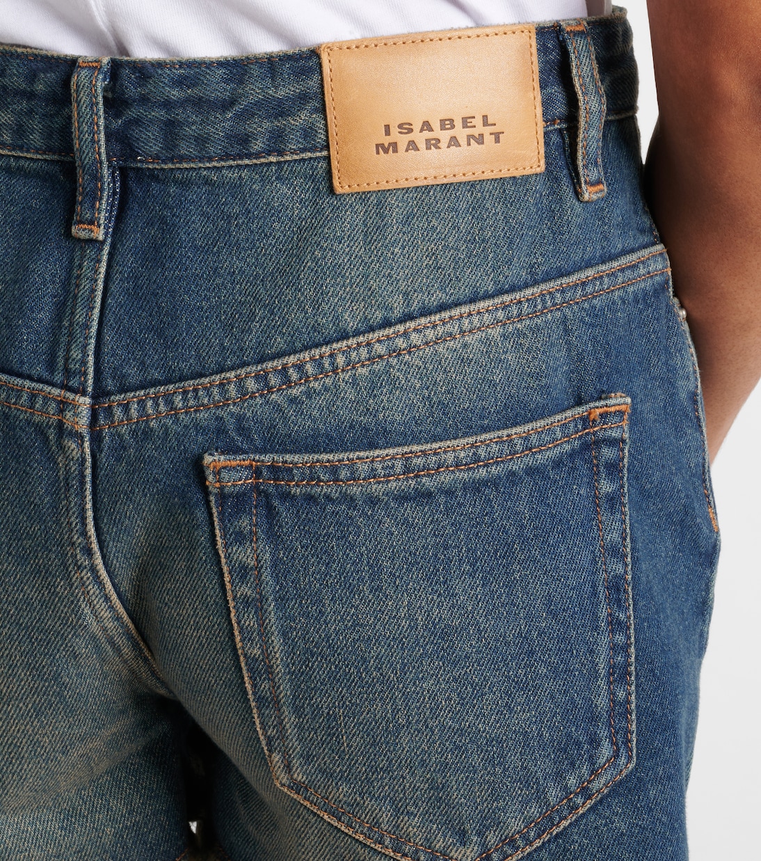 Short Lesia à taille mi-haute en jean | Isabel Marant