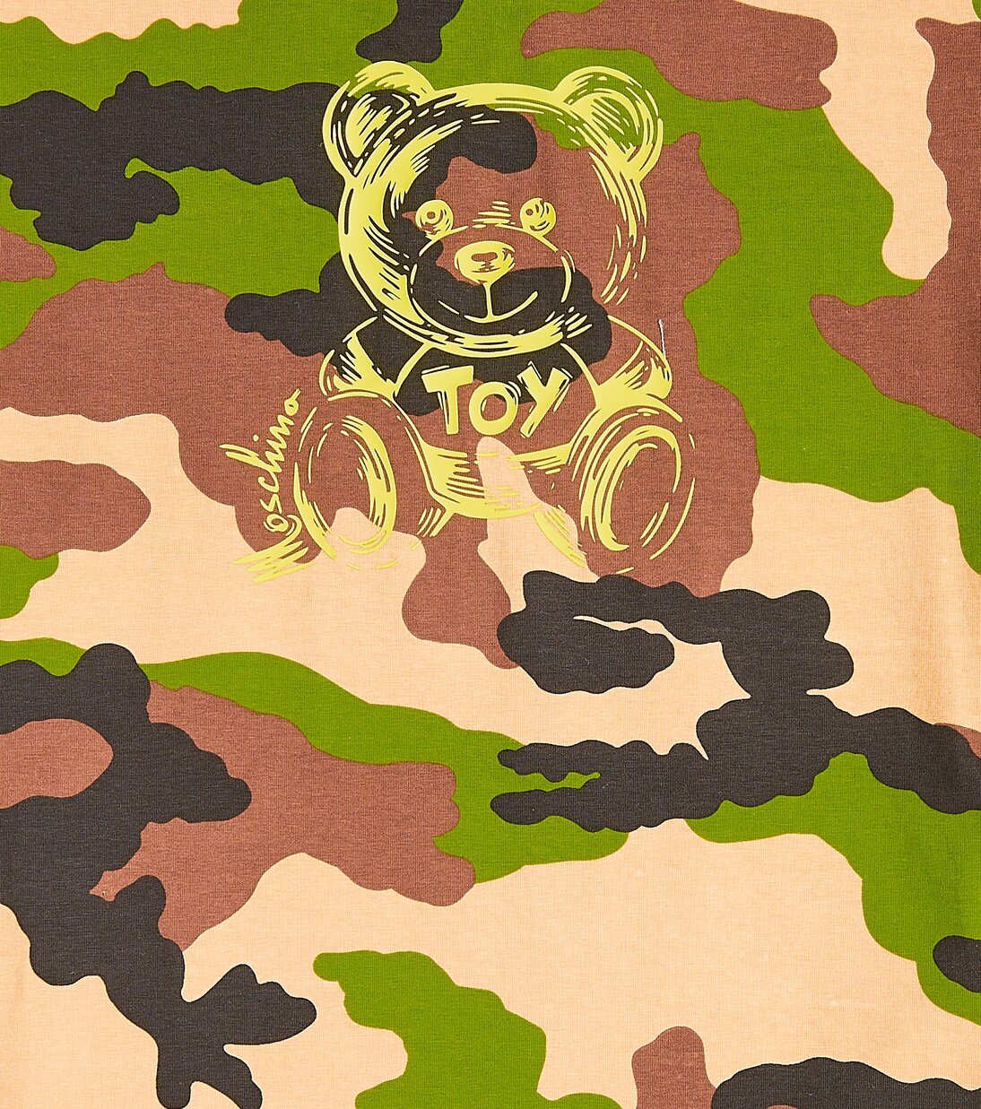 Camouflage cotton-blend jersey T-shirt | Moschino Kids