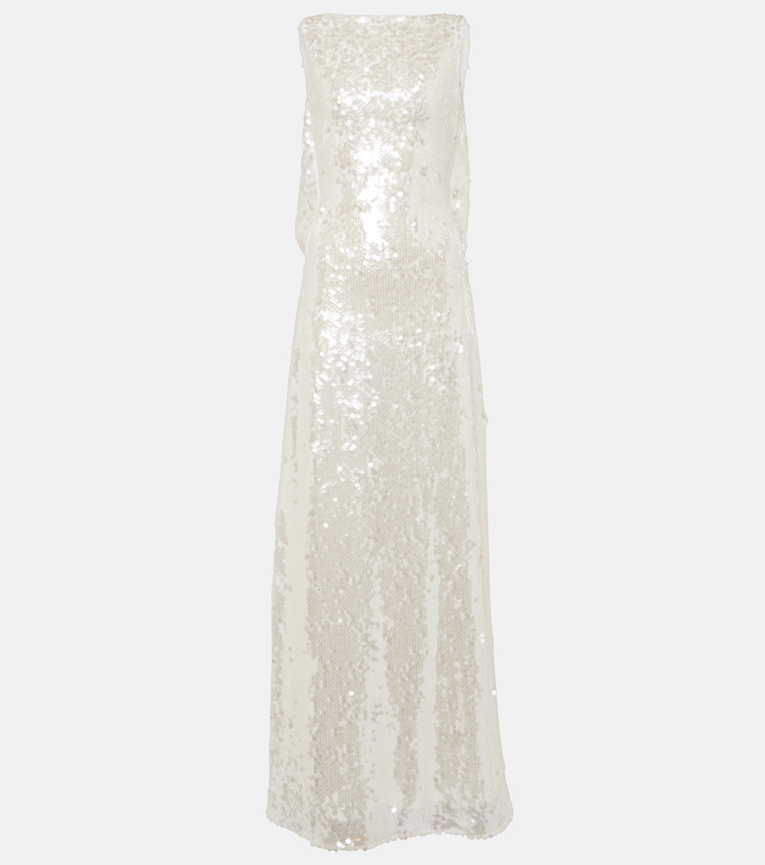 Bridal Leoni sequined sheer gown | Emilia Wickstead