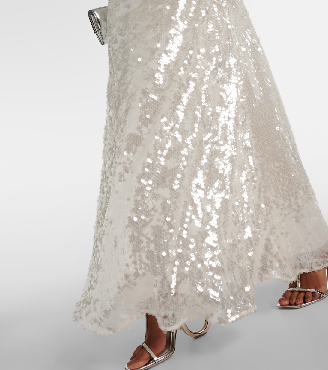 Bridal Leoni sequined sheer gown | Emilia Wickstead