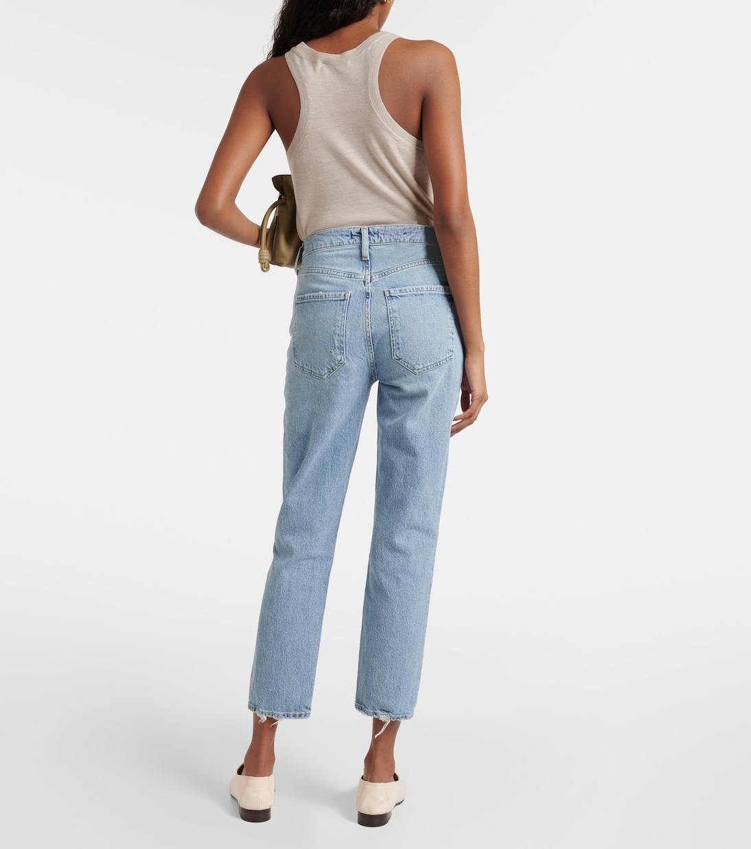 Jeans slim cropped Riley a vita alta | Agolde
