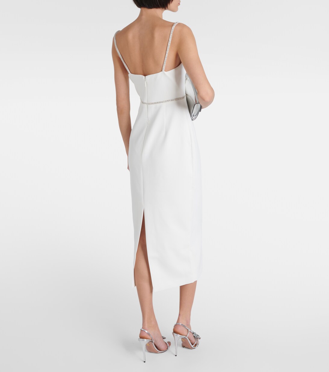 Verziertes Midikleid aus Crêpe | Self-Portrait