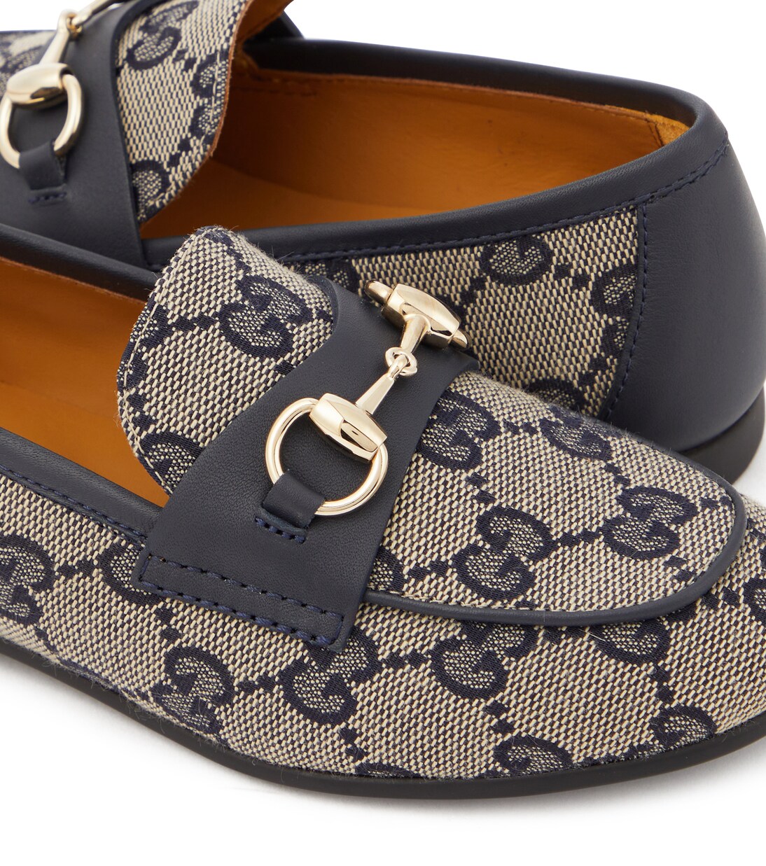 Horsebit GG Canvas loafers | Gucci Kids