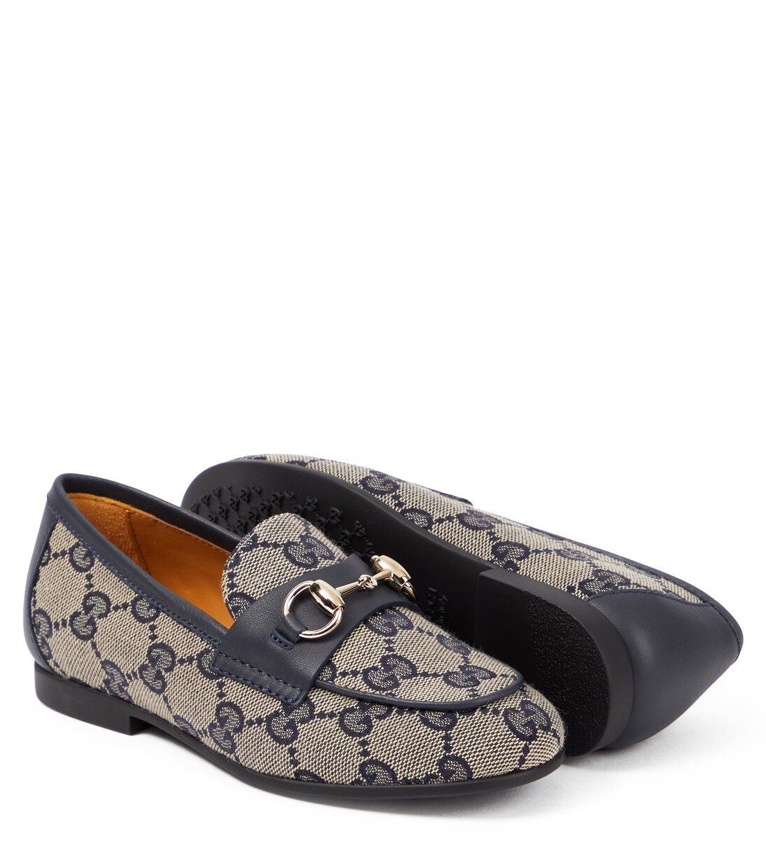 Horsebit GG Canvas loafers | Gucci Kids