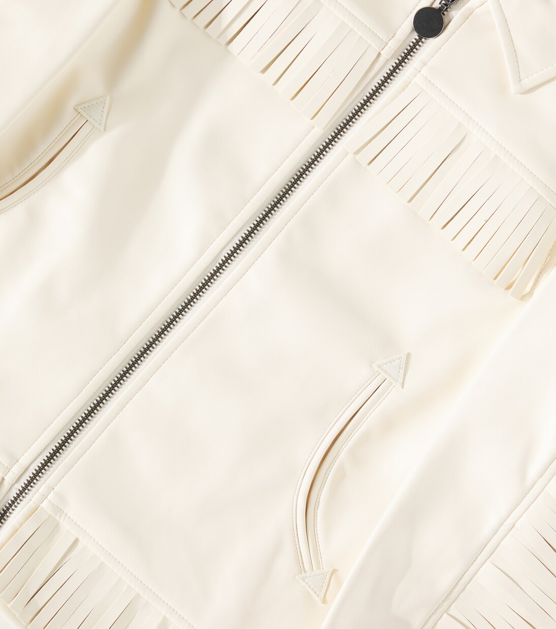 Fringed faux leather jacket | Stella McCartney Kids