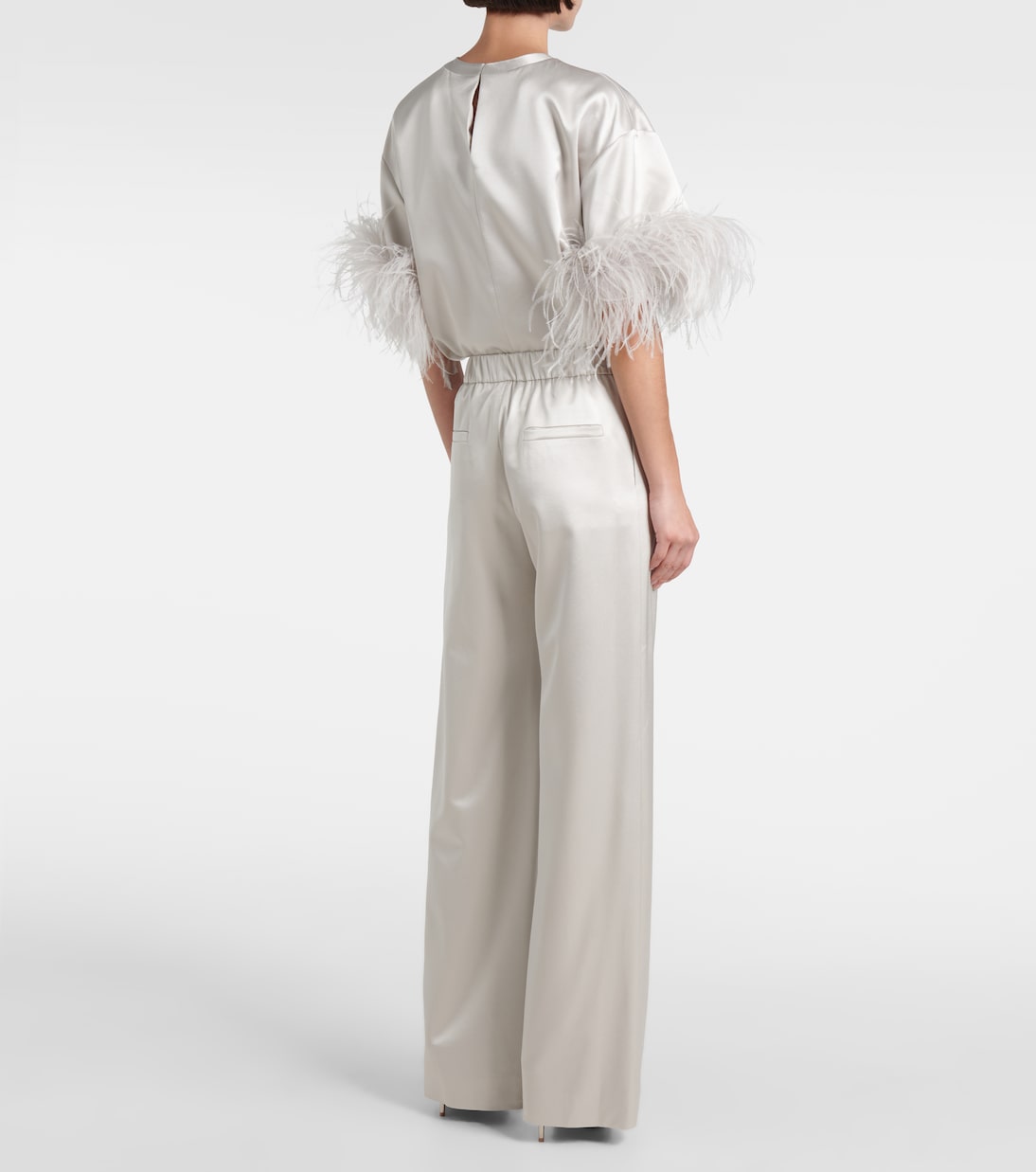 Weite Hose aus Seidensatin | Valentino