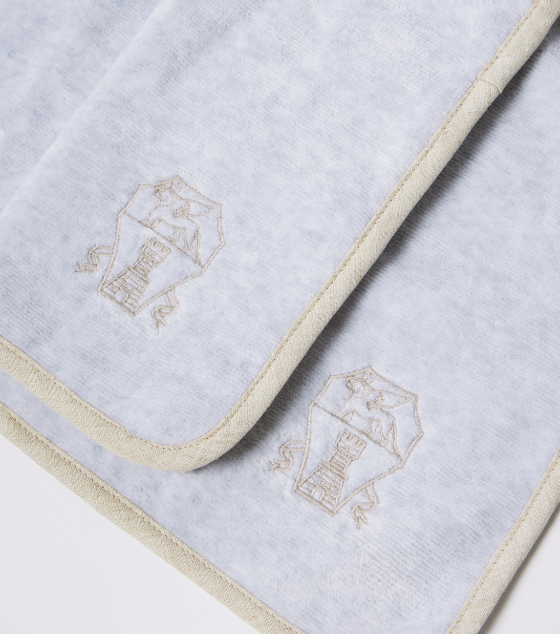 Set of 2 cotton terry hand towels  | Brunello Cucinelli