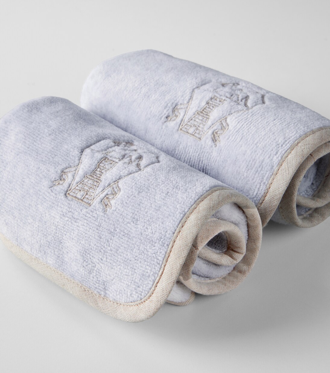 Set of 2 cotton terry hand towels  | Brunello Cucinelli