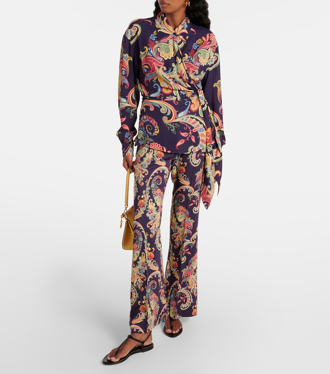 Bedruckte High-Rise-Schlaghose | Etro
