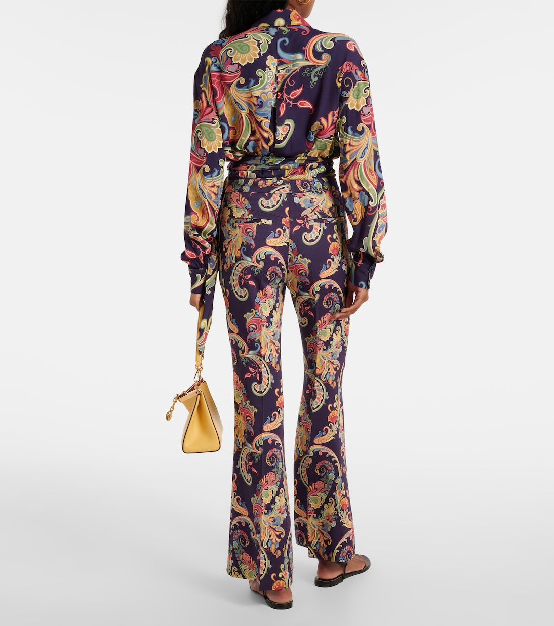 Bedruckte High-Rise-Schlaghose | Etro