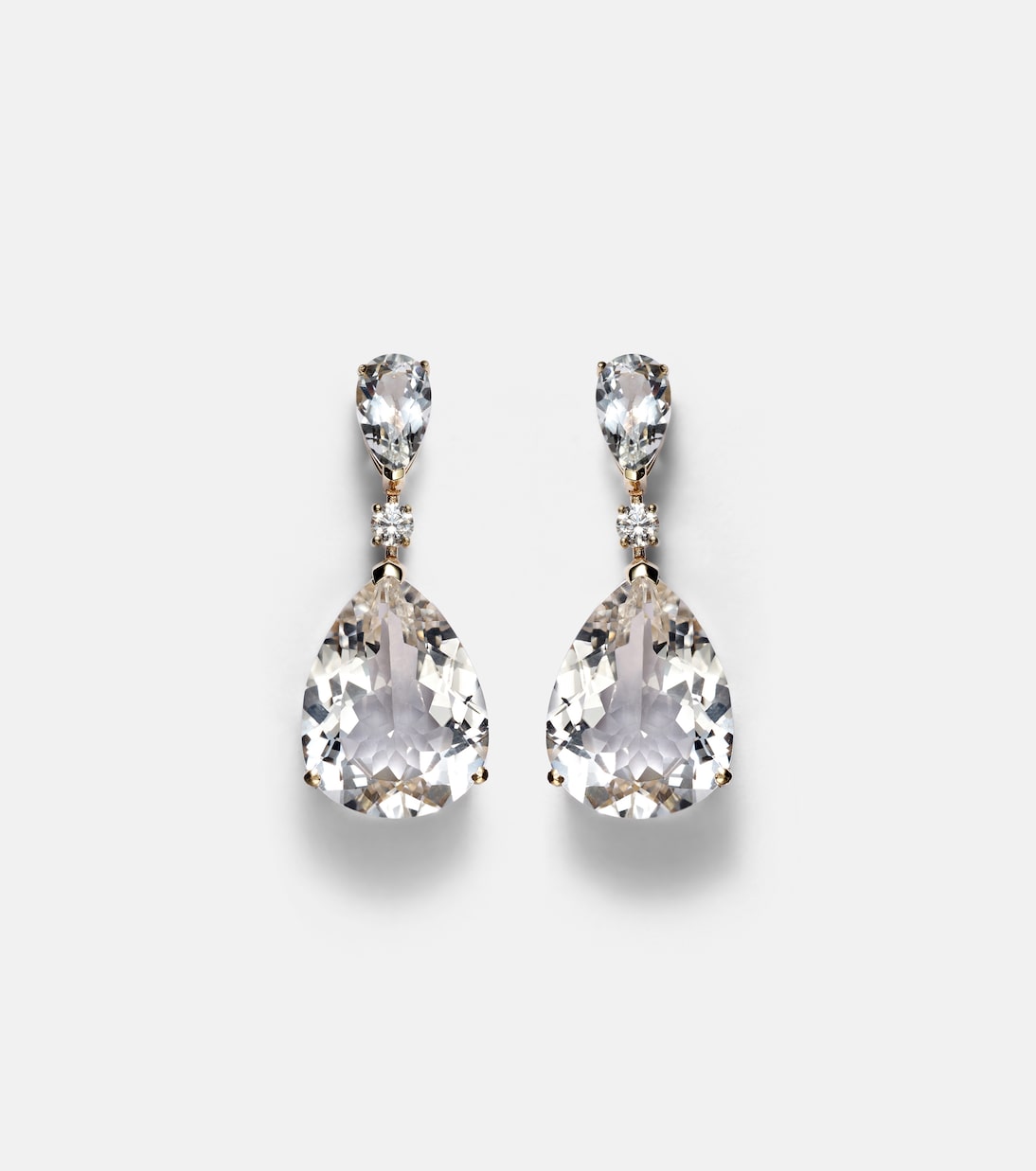 Boucles d'oreilles Sophia en or 14 ct, diamants et topaze | Mateo