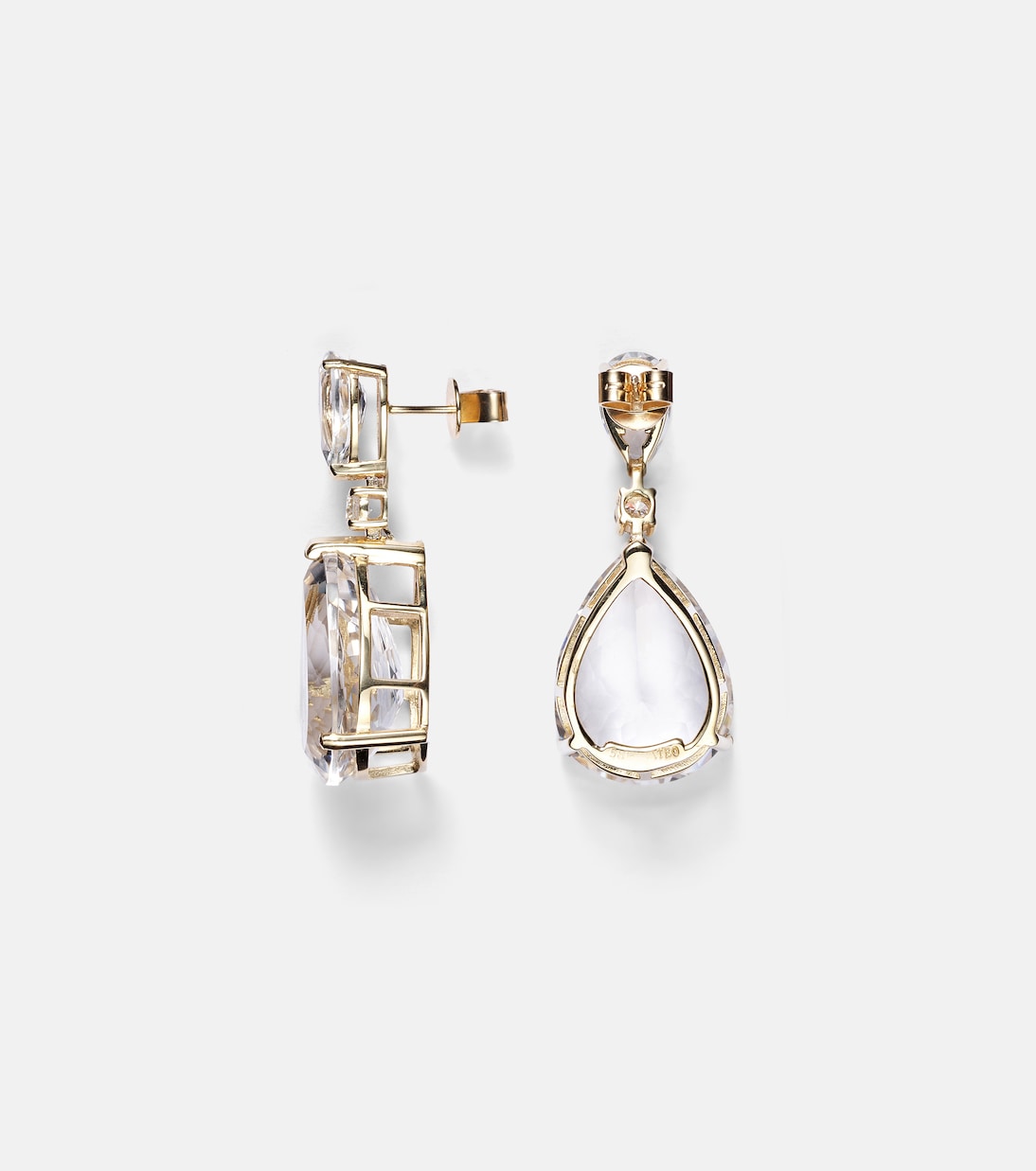 Boucles d'oreilles Sophia en or 14 ct, diamants et topaze | Mateo