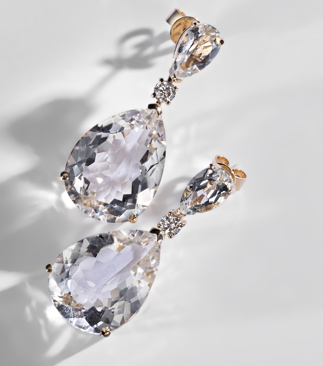 Boucles d'oreilles Sophia en or 14 ct, diamants et topaze | Mateo