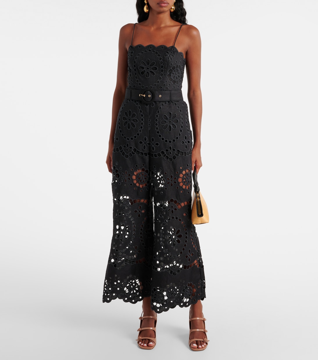 Pantalones anchos Pop de lino bordado | Zimmermann