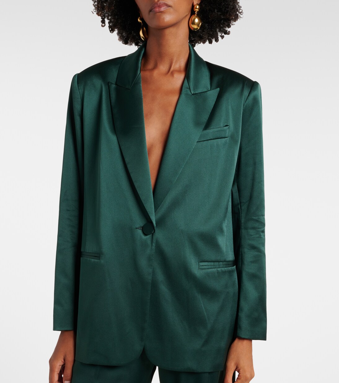 Blazer en satin de soie | The Sei