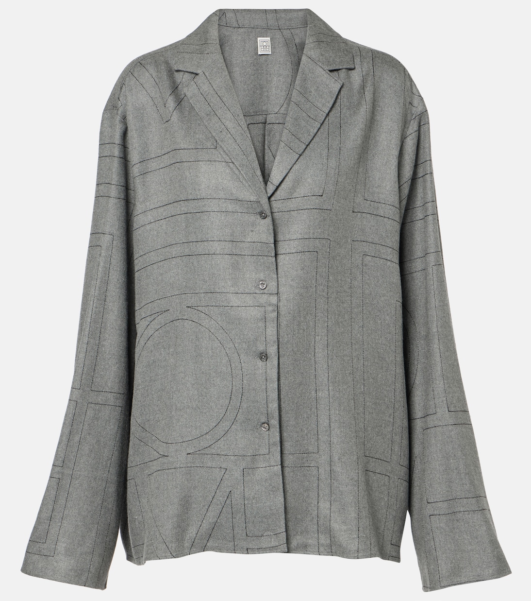 Pyjama-Hemd aus Flanell | Toteme