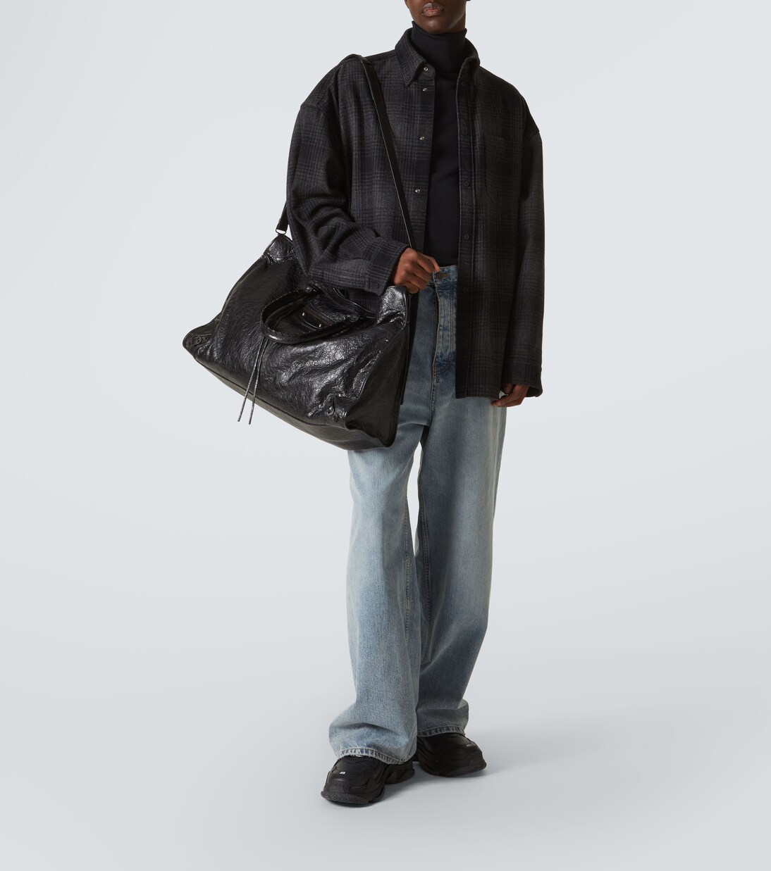 Triple S Sporty leather sneakers | Balenciaga