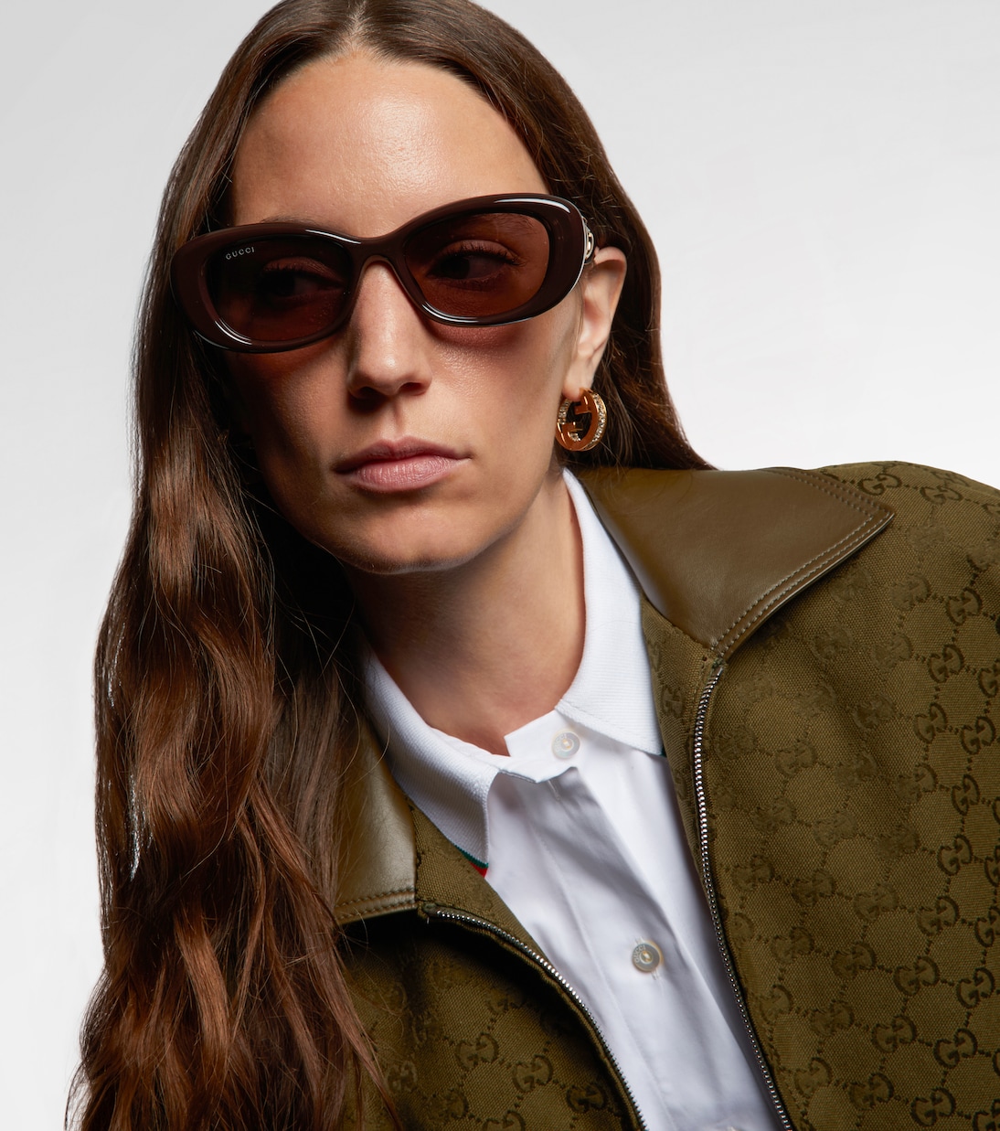 Lunettes de soleil Double G ovales | Gucci