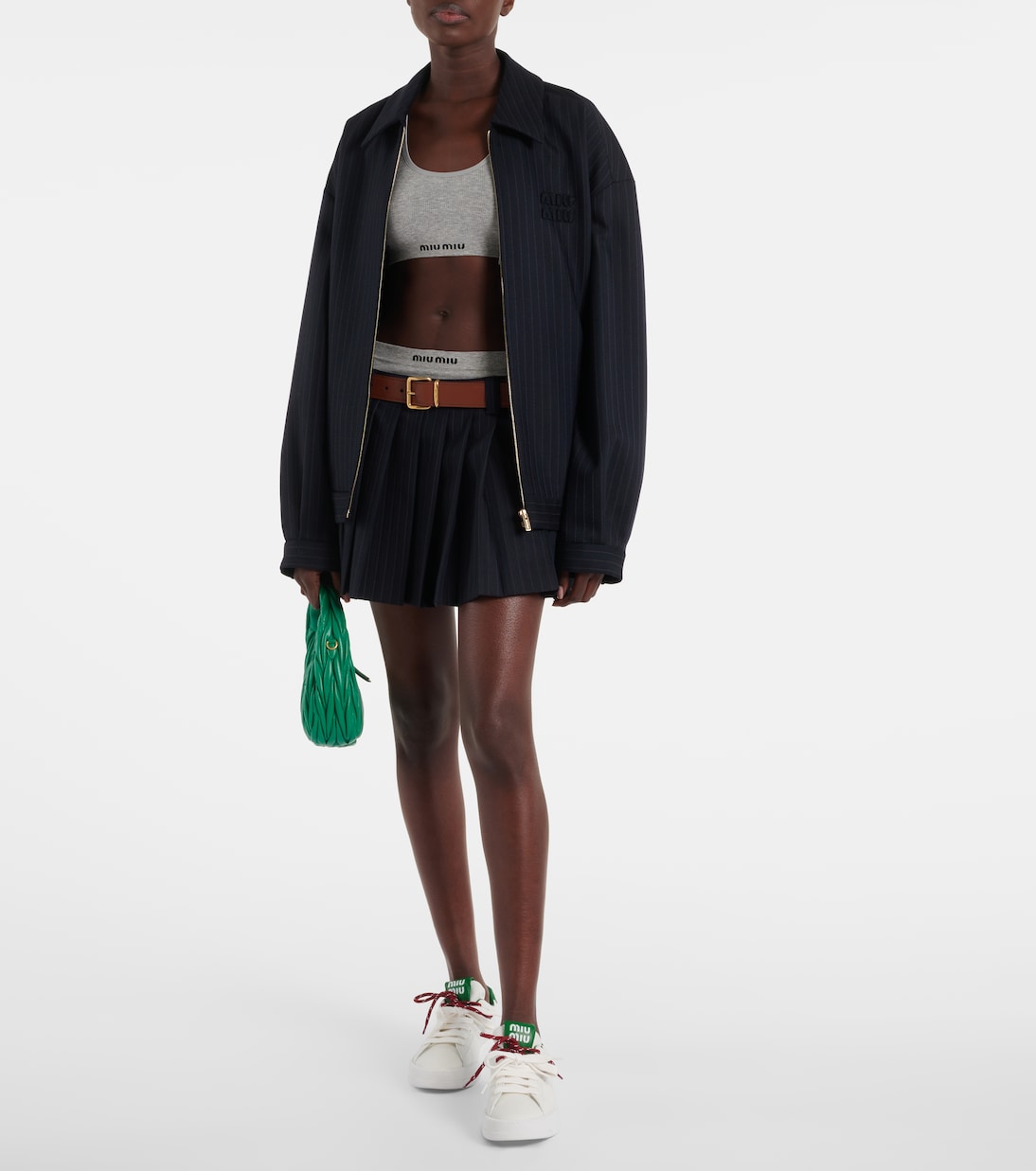 皮革运动鞋 | Miu Miu