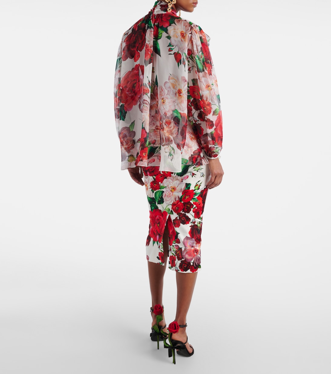 Blouse en soie à fleurs | Dolce&Gabbana