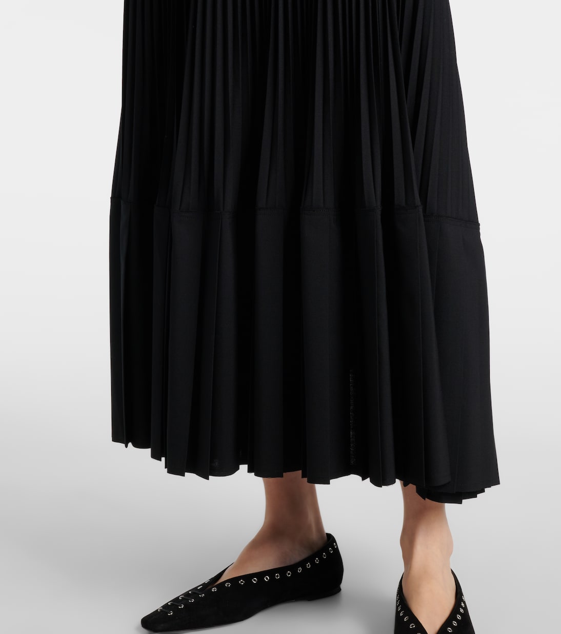 Plissé wool-blend maxi skirt | Junya Watanabe