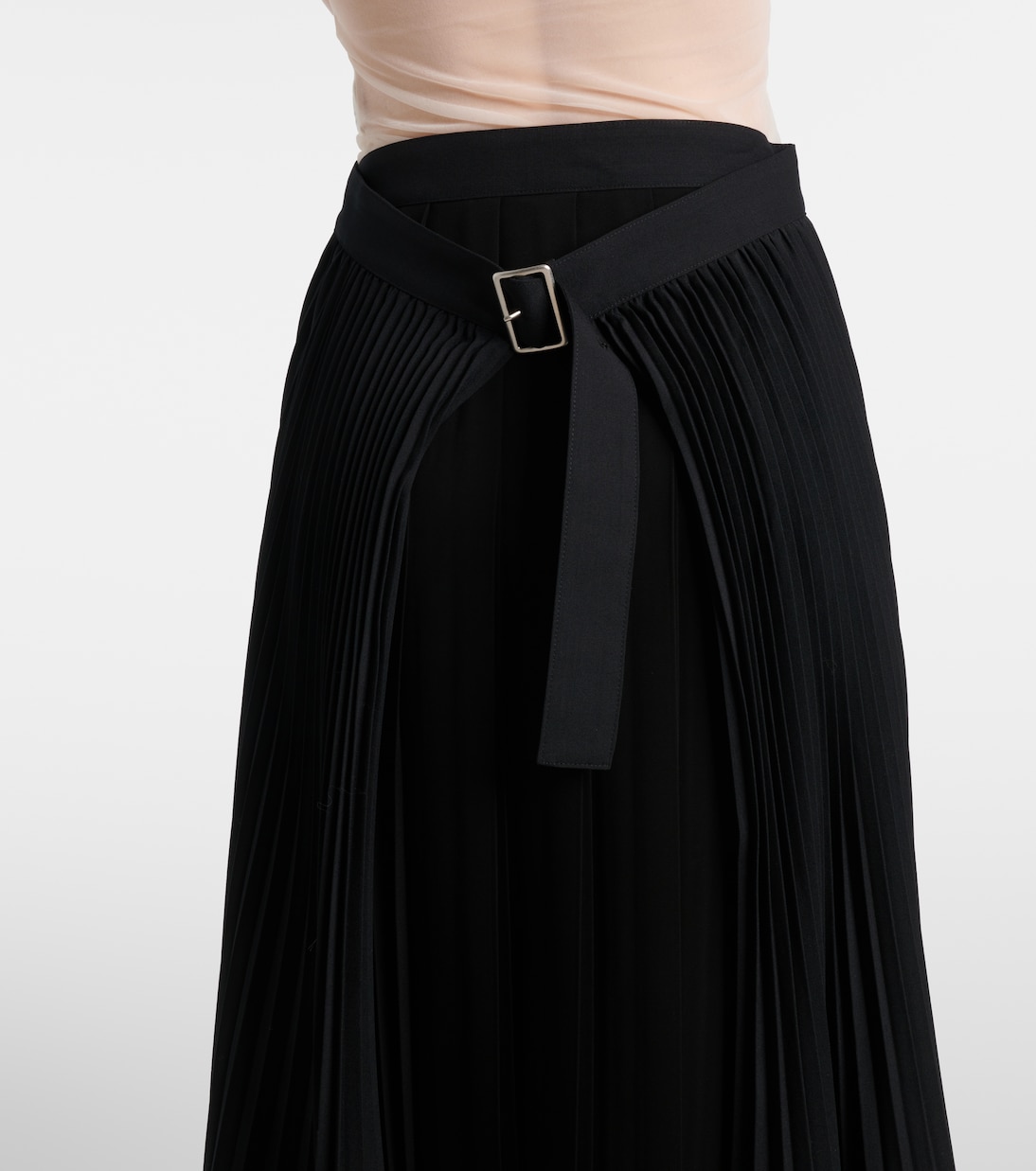 Plissé wool-blend maxi skirt | Junya Watanabe
