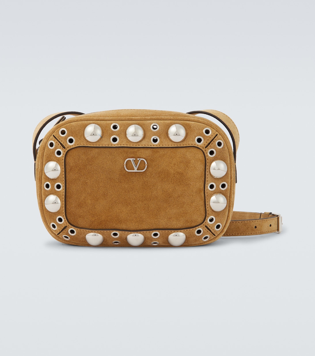 Nellcôte studded suede crossbody bag | Valentino Garavani