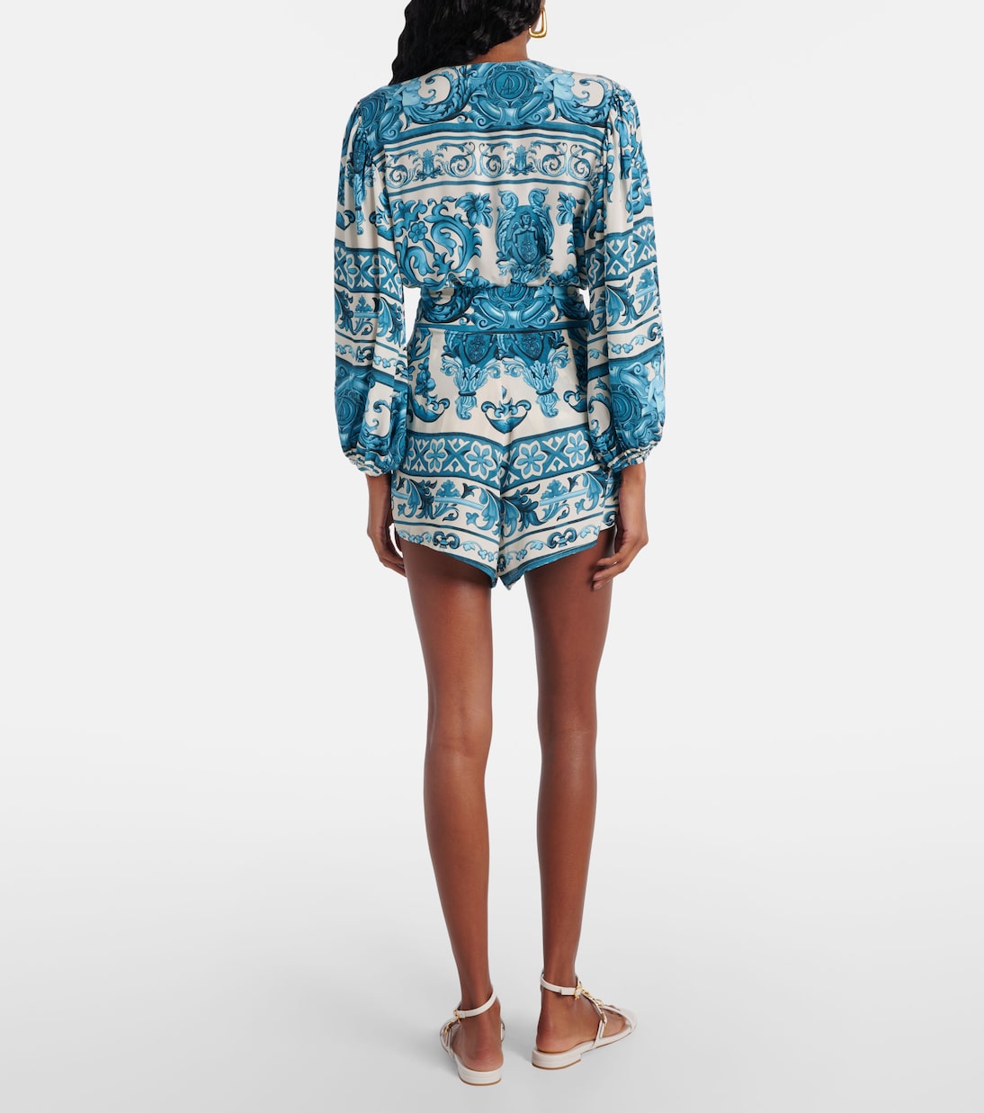 Printed high-rise shorts | Adriana Degreas