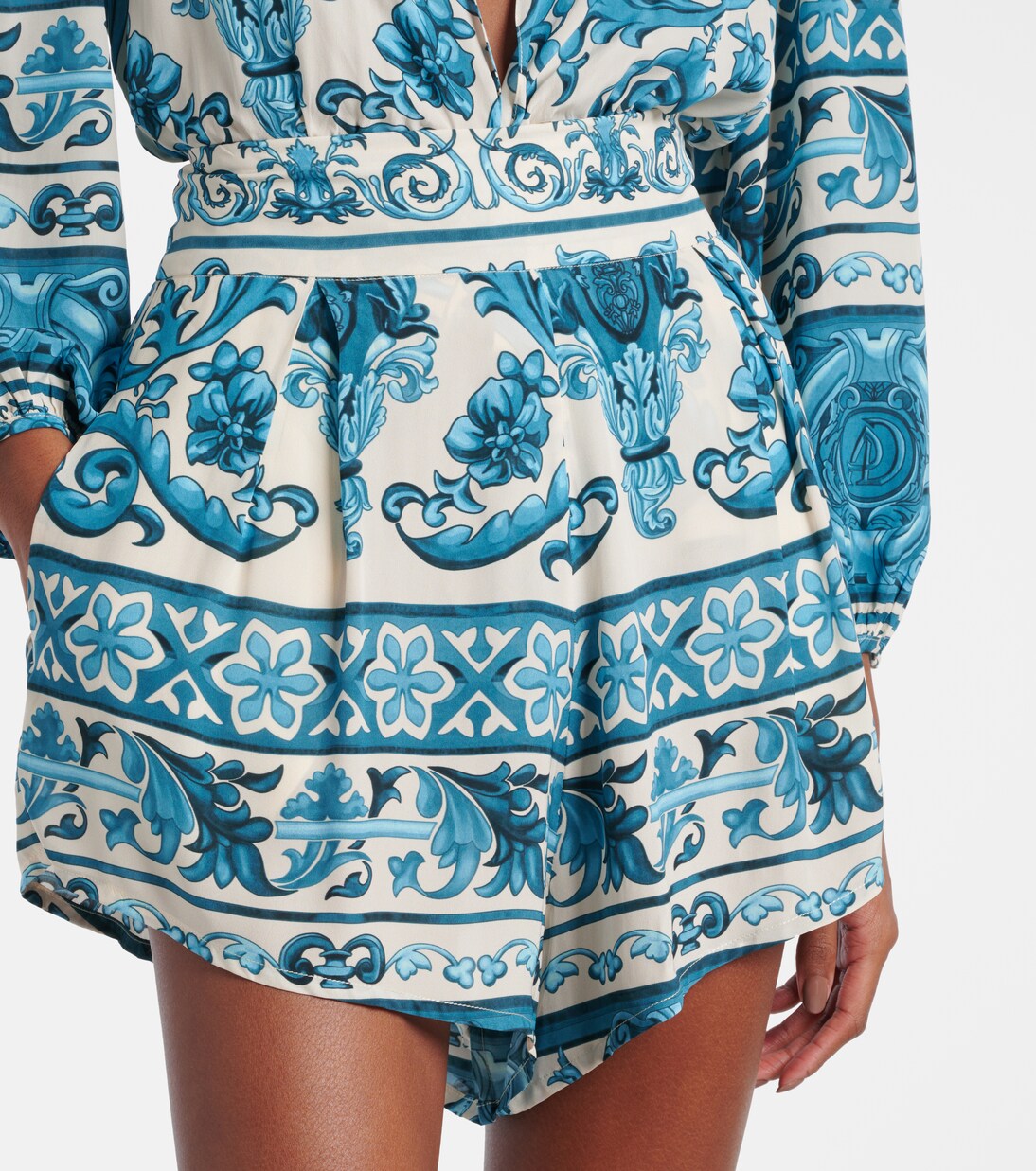 Printed high-rise shorts | Adriana Degreas