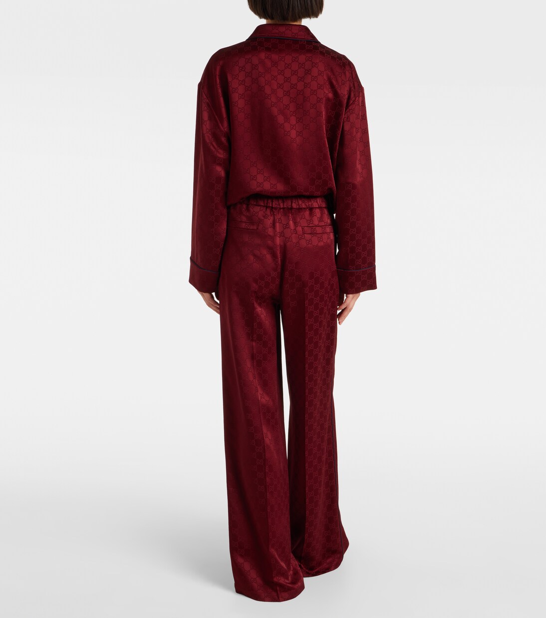 GG satin wide-leg pants | Gucci