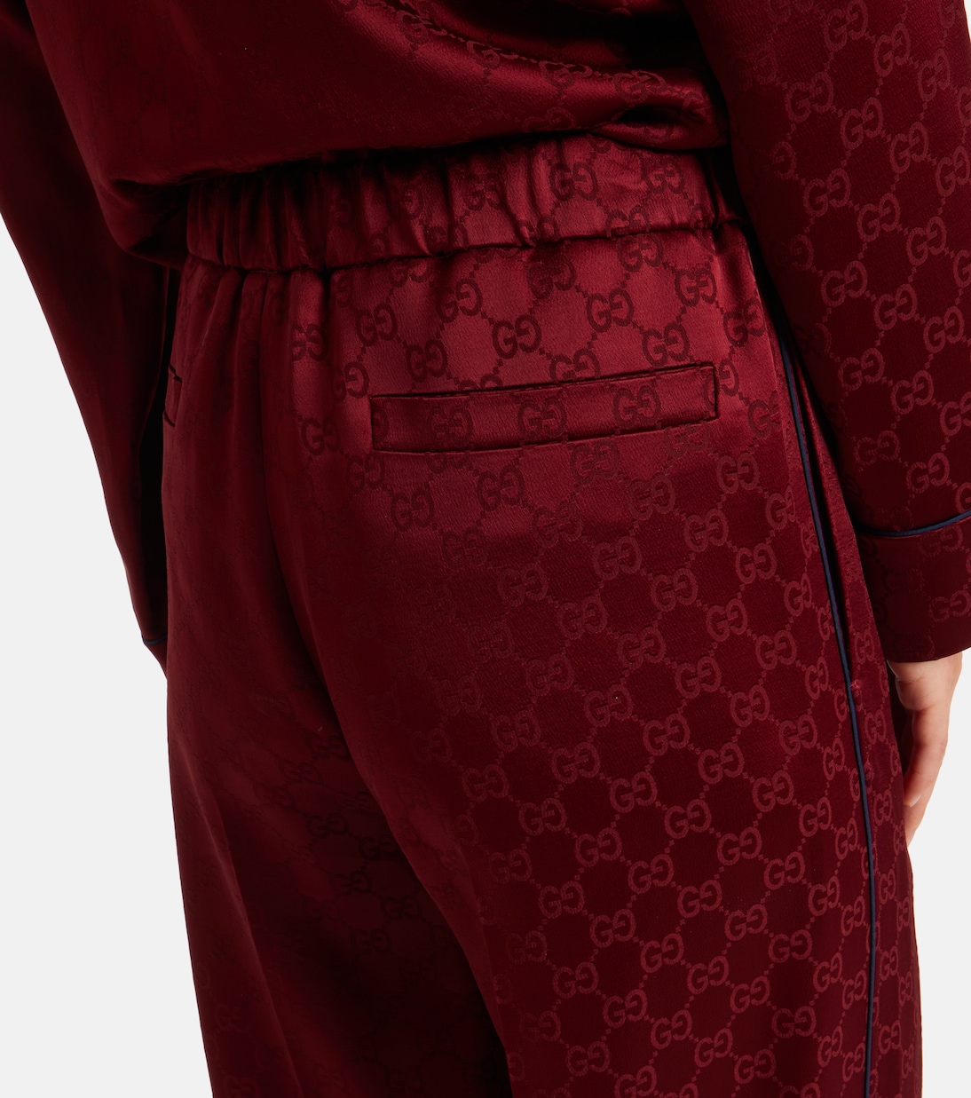 GG satin wide-leg pants | Gucci