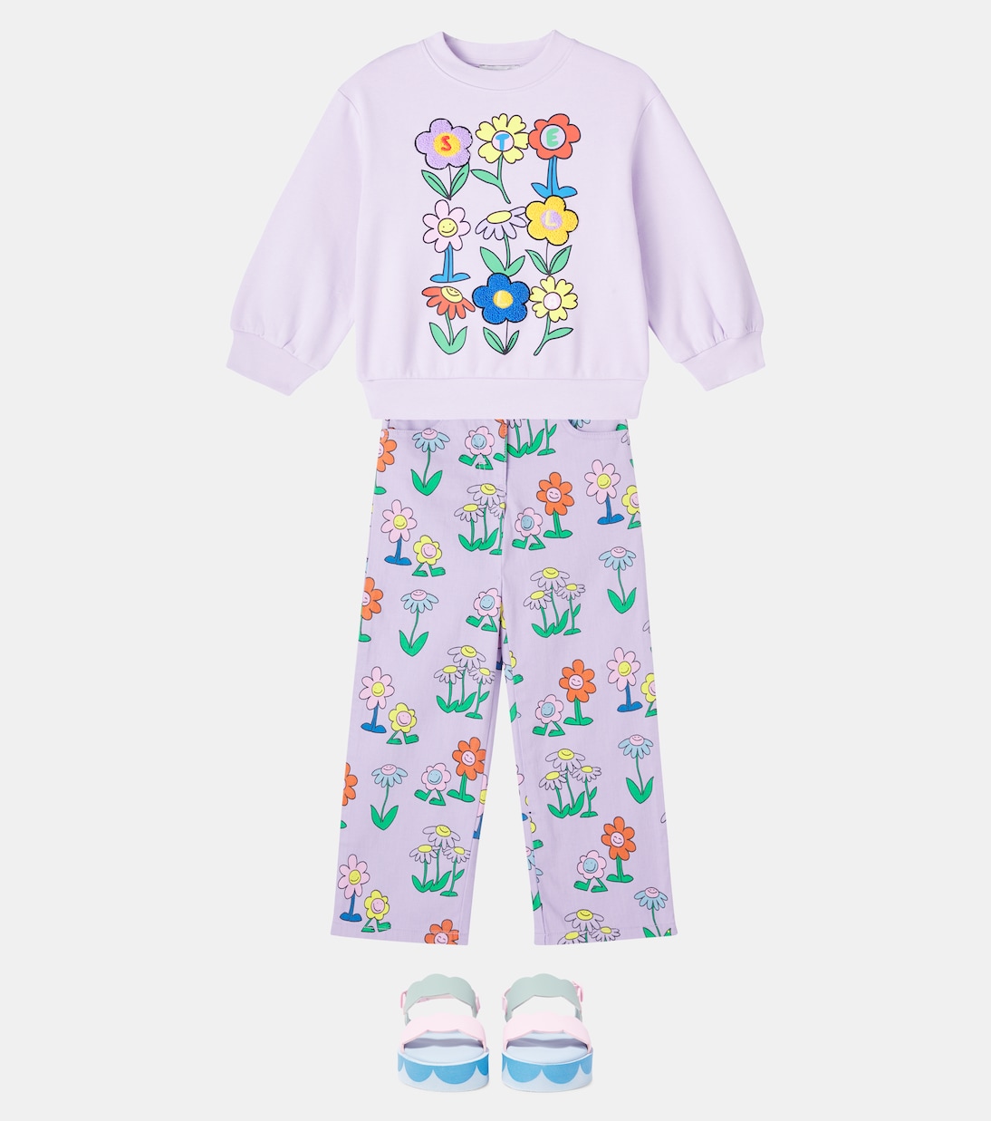Printed cotton jersey sweatshirt | Stella McCartney Kids